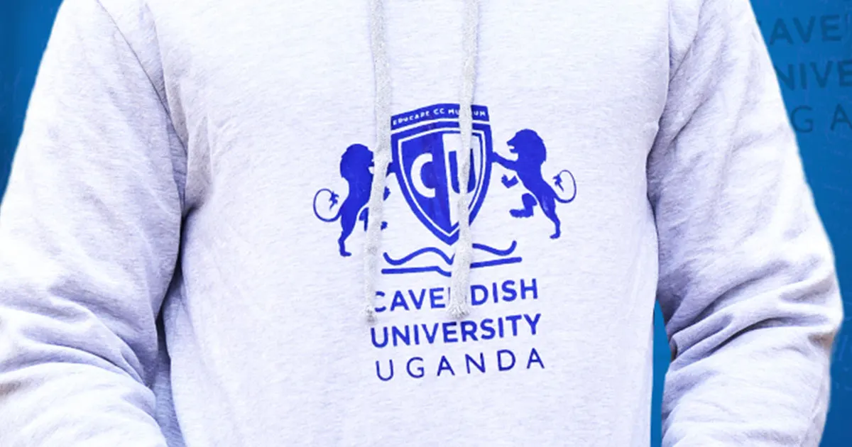 Cavendish University Uganda branded hoodie