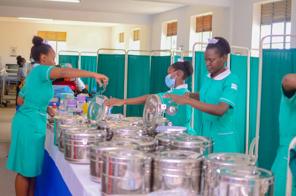Nkumba University students in a practical session