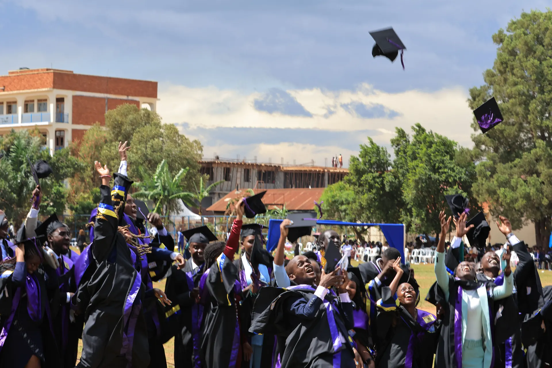 Nkumba University graduates celebrating