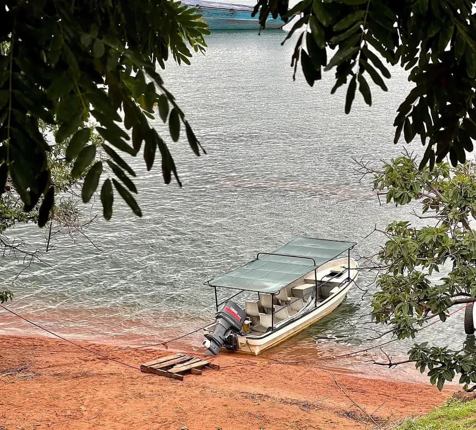 A boat on Lake Tanganyika at Kibirizi, Kigoma