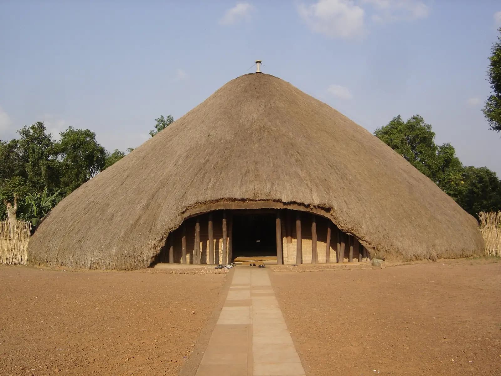 The thatched Muzibu Azaala Mpanga tomb house at Kasubi
