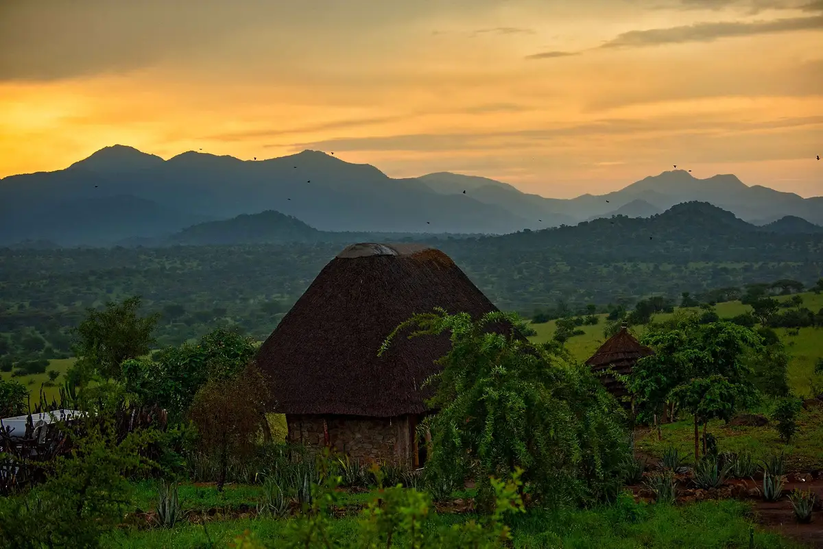 Evening light over the hills of Kidepo Valley