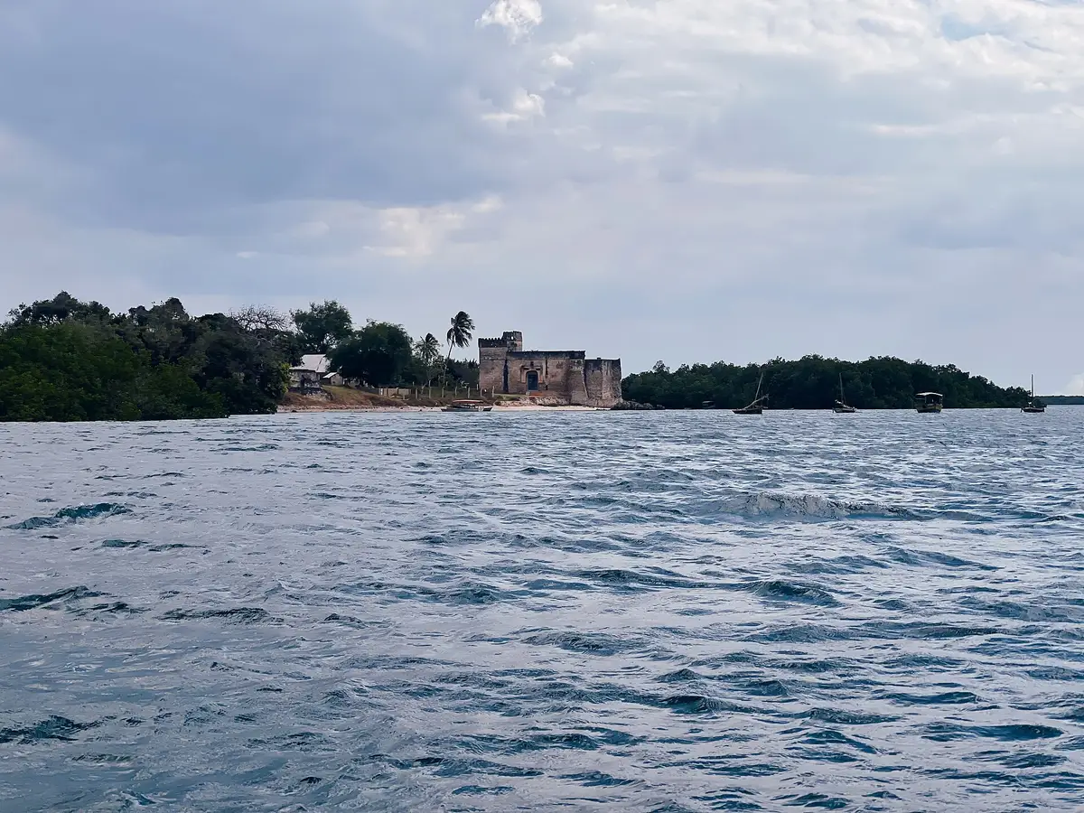 Kilwa Kisiwani island seen from the water