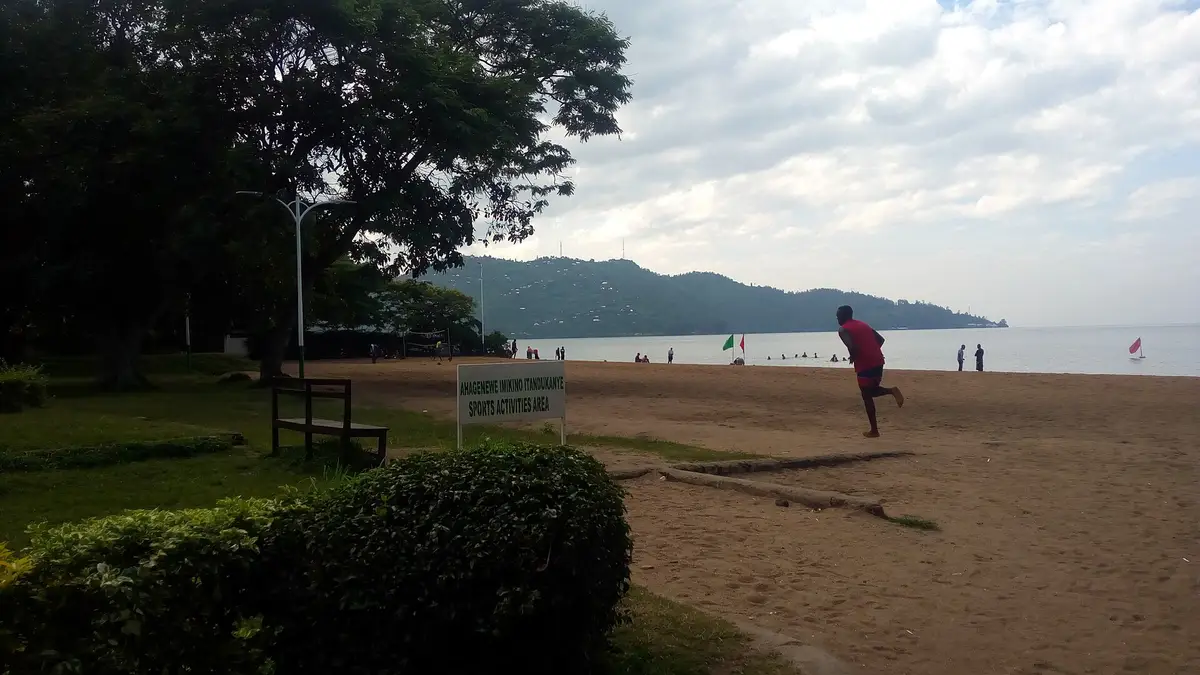 The public beach on Lake Kivu at Rubavu
