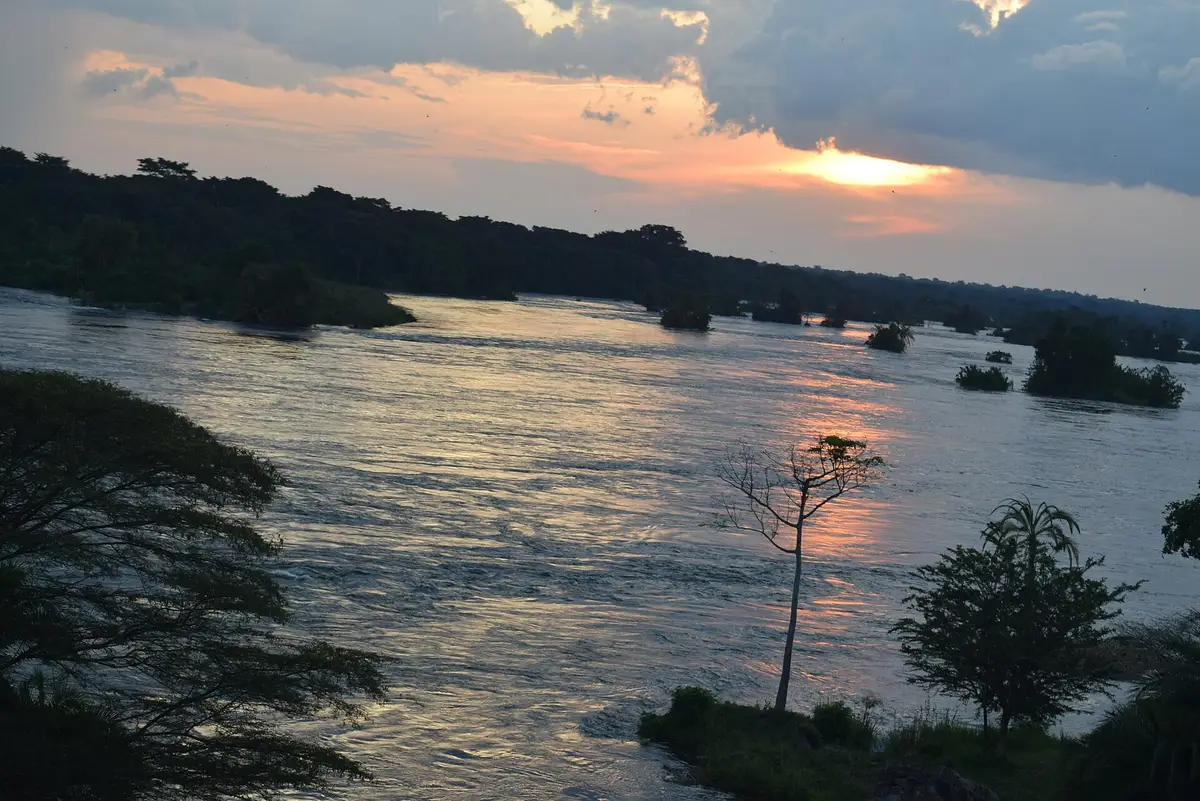 Sunset over the Nile in Murchison Falls National Park
