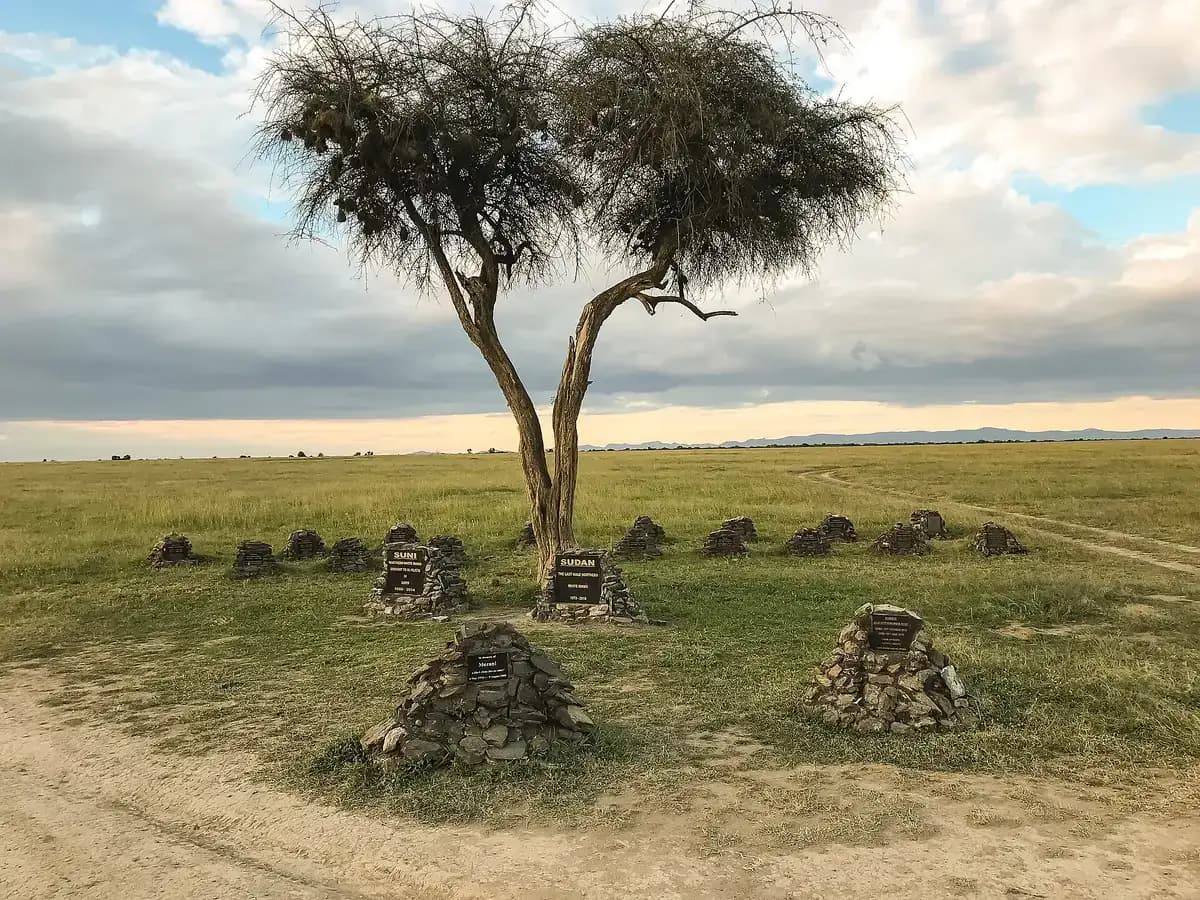 The rhino memorial and cemetery at Ol Pejeta