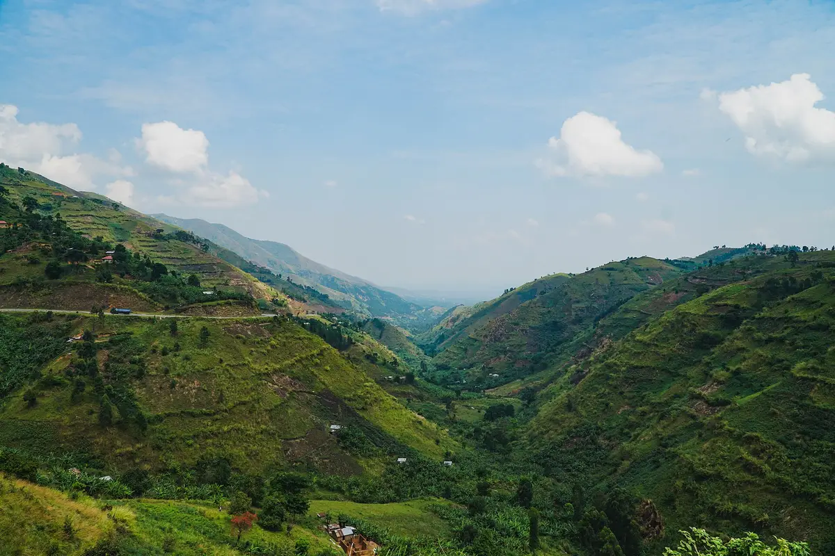 A green valley in Semuliki National Park