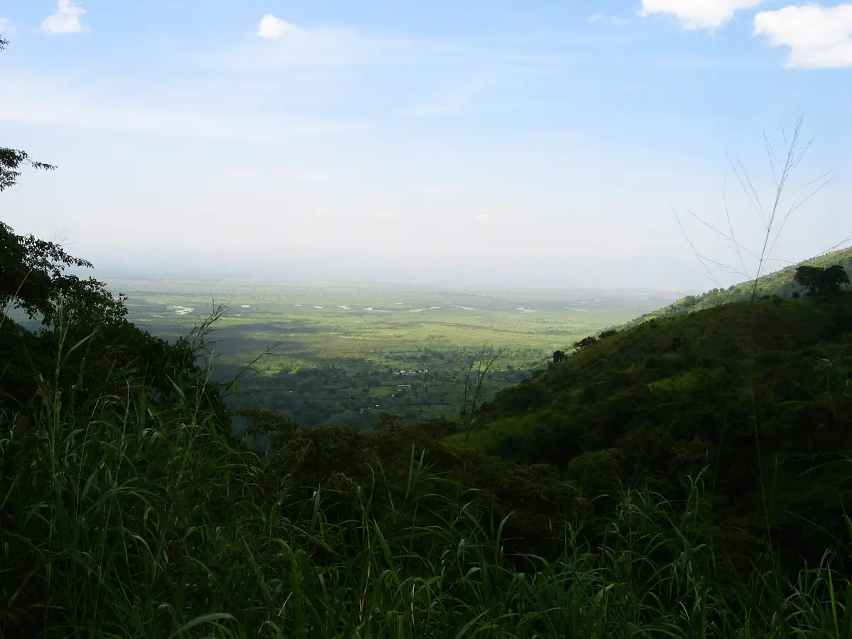 The Western Rift Valley and the winding Semliki River