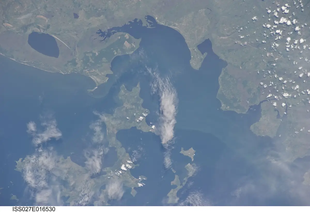 Bugala Island in Lake Victoria seen from the International Space Station