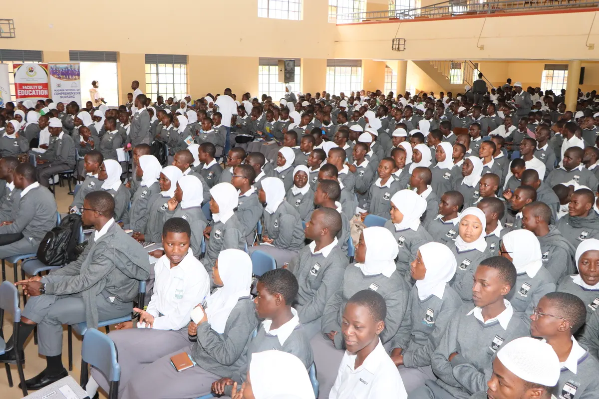 Kabale University students in a lecture hall