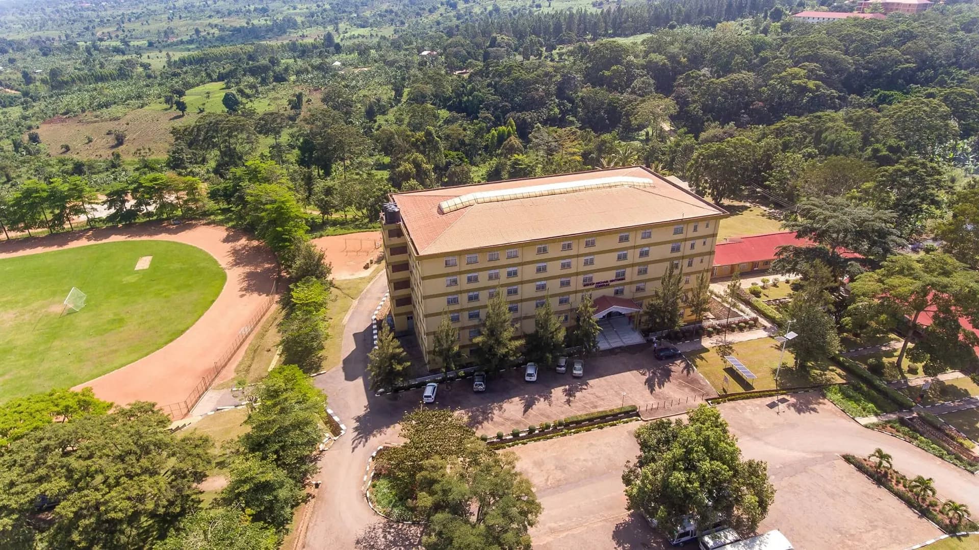 Aerial view of the Ndejje University main campus